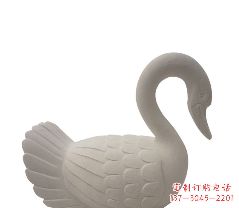 福建天鹅俯身广场景观石雕