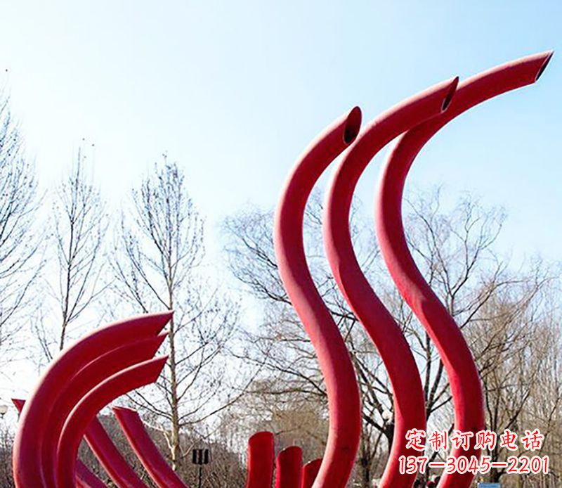 福建天鹅飘带不锈钢雕塑