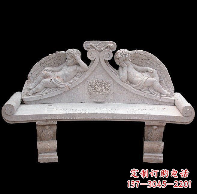 福建天使石雕座椅公园景观雕塑