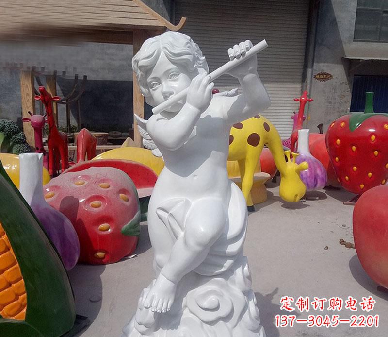 福建天使吹笛人物石雕