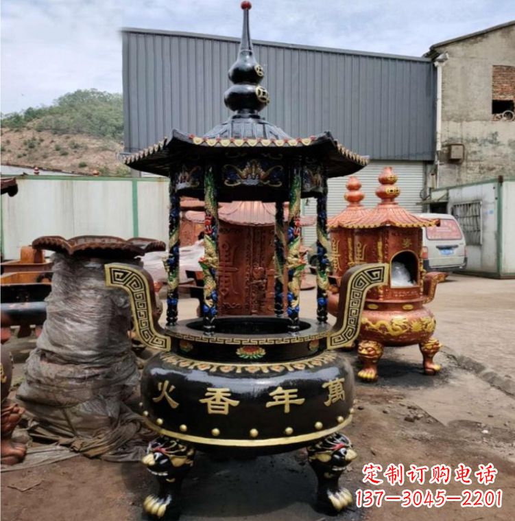 福建铁香炉铜雕