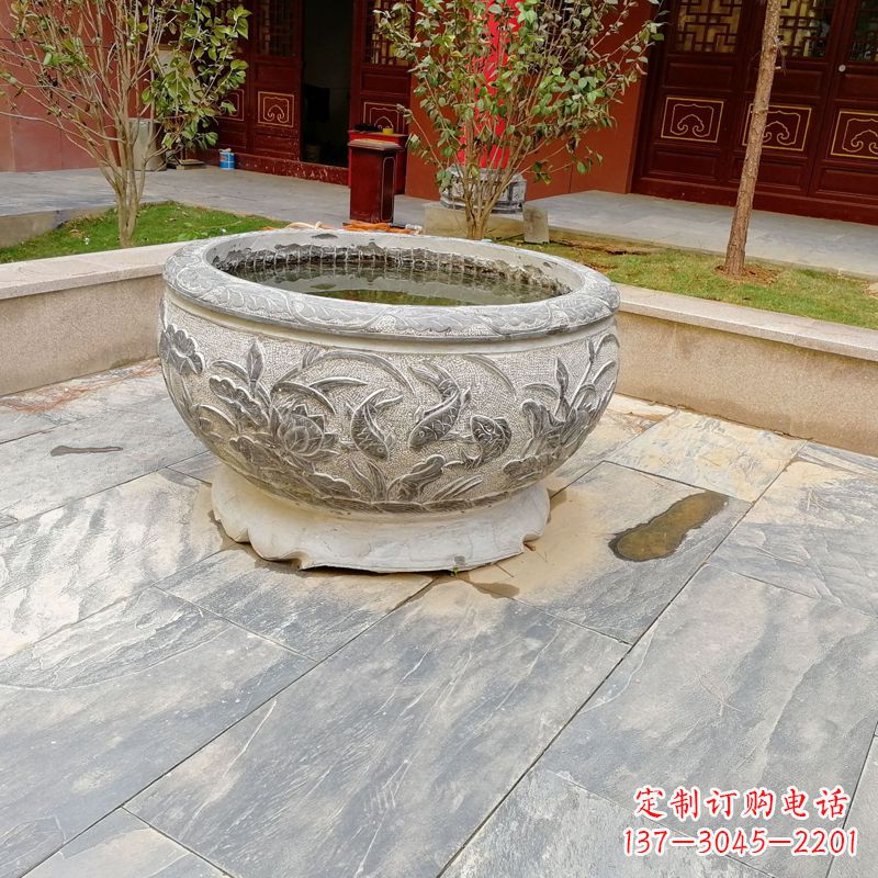福建庭院水缸石雕