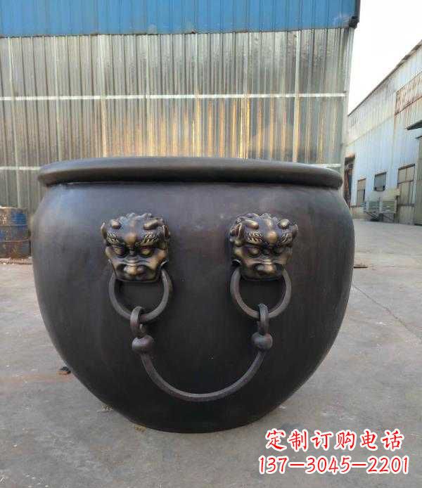 福建庭院水缸铜雕