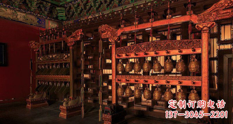 福建铜编钟古代乐器铜雕