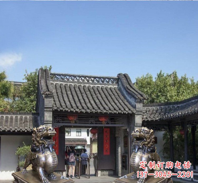 福建铜雕北京狮子庭院动物雕塑