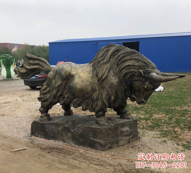 福建铜雕奔牛雕塑