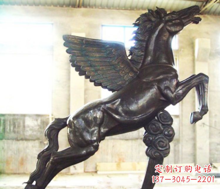 福建铜雕奔跑飞马雕塑