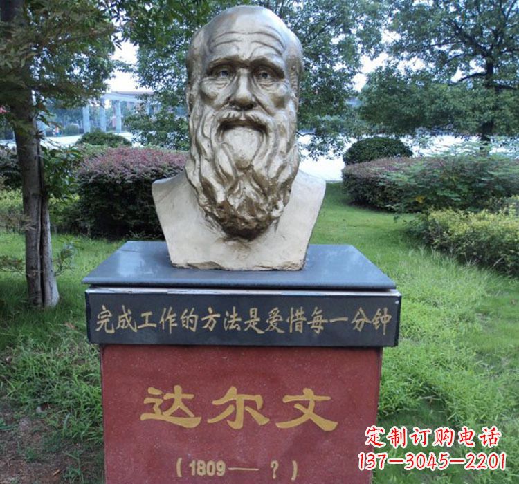 福建铜雕达尔文头像雕塑