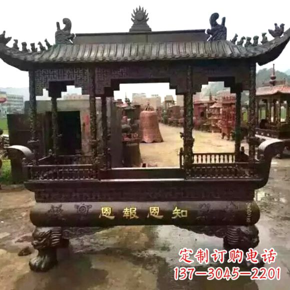 福建铜雕纯铜香炉
