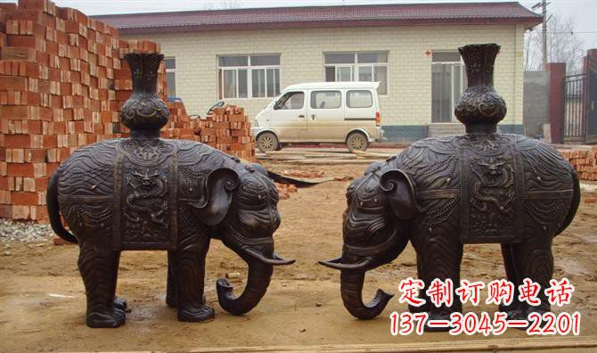 福建铜雕大象公园动物雕塑