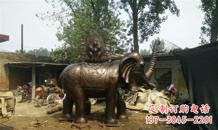 福建铜雕大象平安吉祥公园动物雕塑