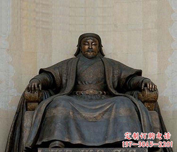 福建铜雕大型成吉思汗雕塑