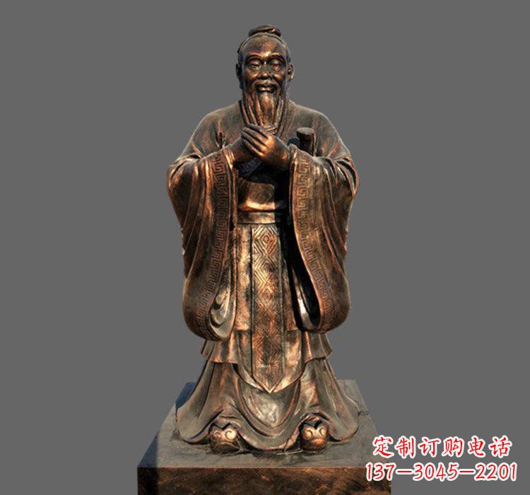 福建铜雕古代名人孔子