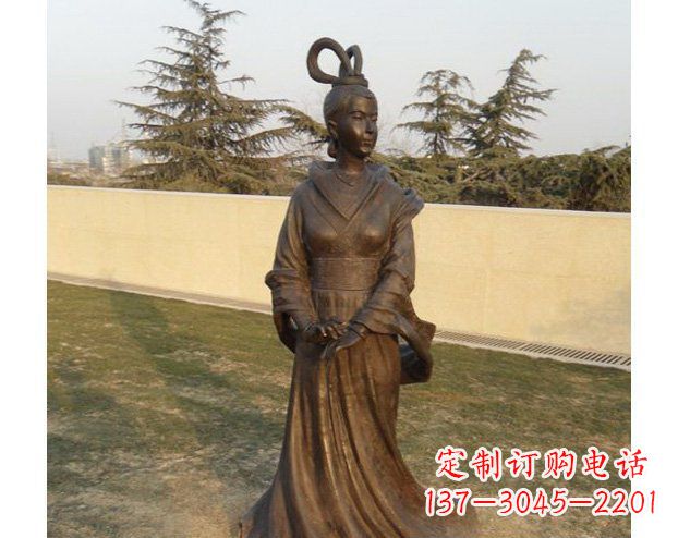 福建铜雕古代美女人物雕塑