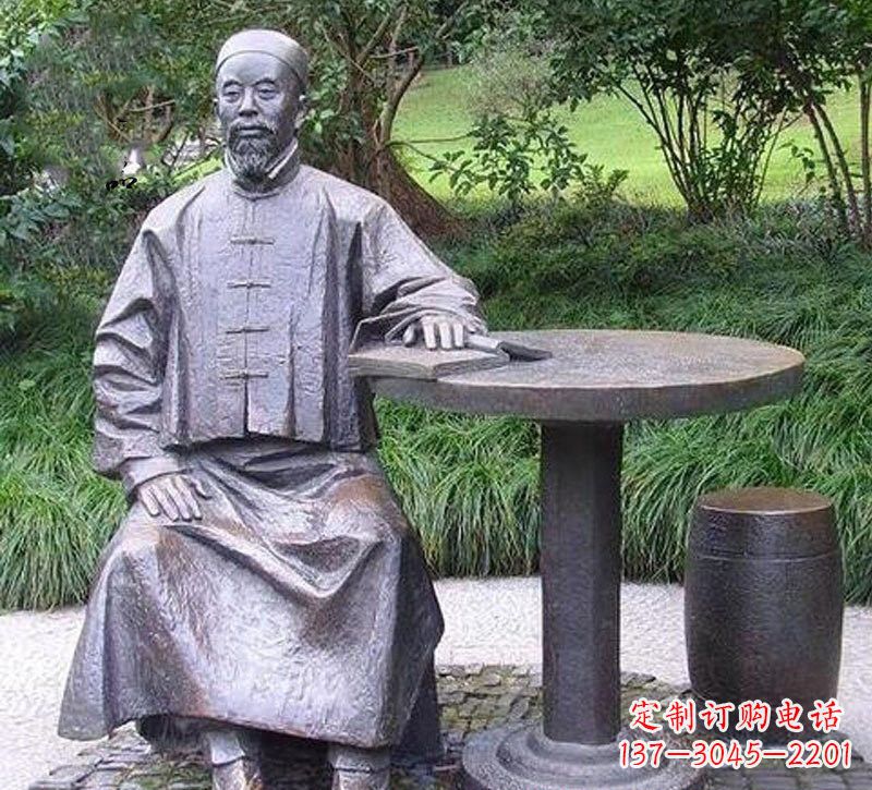 福建铜雕古代名人李鸿章雕塑