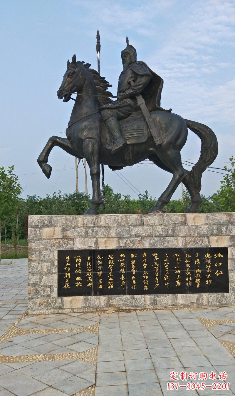 福建铜雕古代名人岳飞