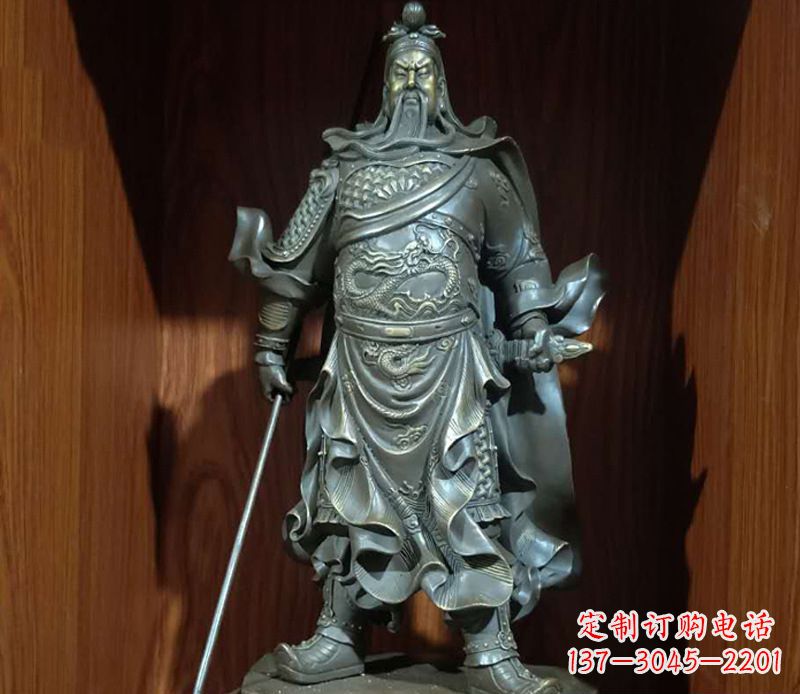 福建铜雕关公人物雕塑