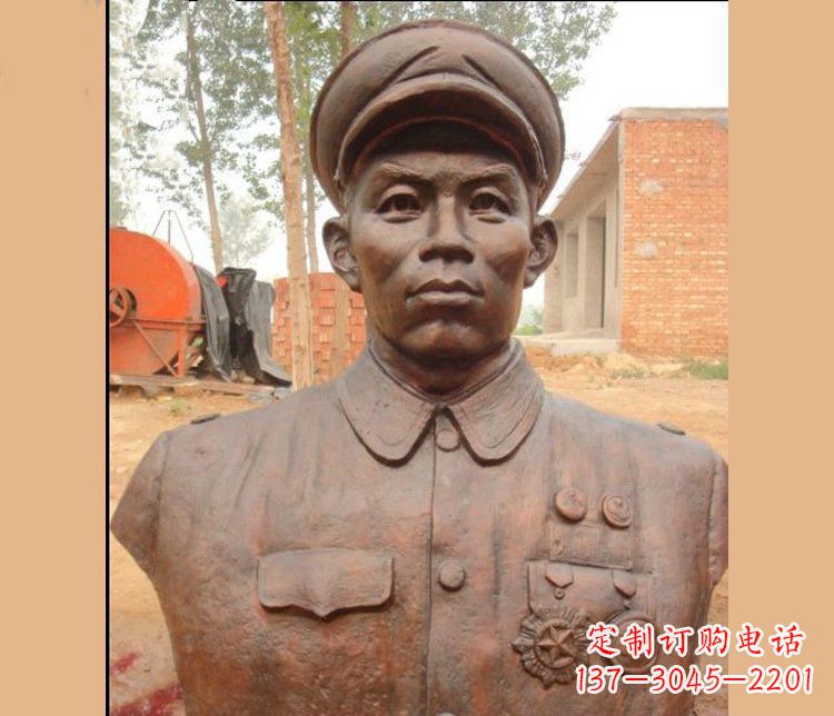 福建铜雕广场军人胸像雕塑