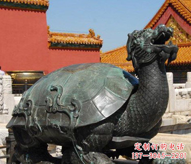 福建铜雕广场龙龟动物雕塑