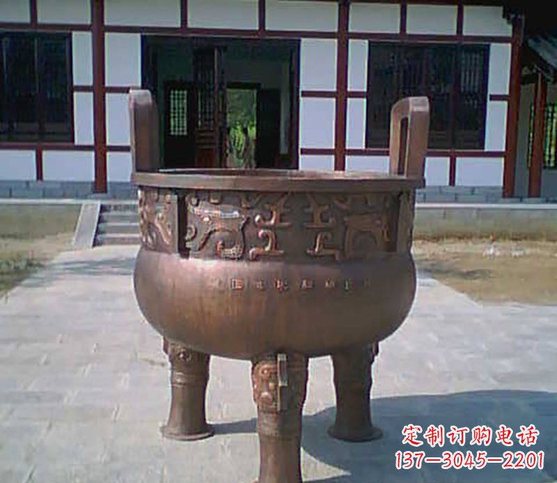 福建铜雕广场圆形香炉