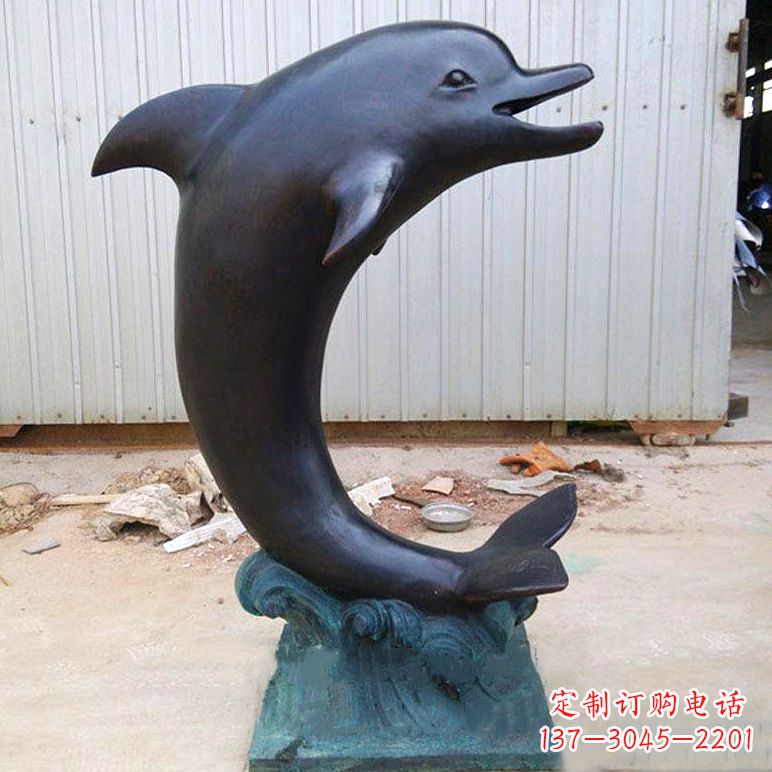 福建铜雕海豚雕塑