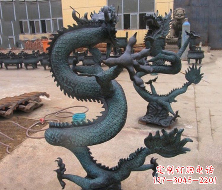 福建铜雕户外装饰神龙雕塑摆件