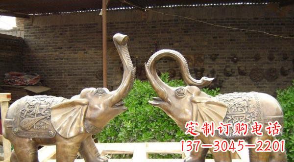 福建铜雕吉祥小象公园动物雕塑