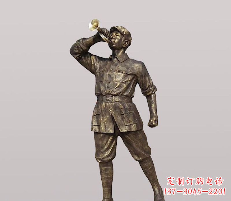 福建铜雕解放军战士