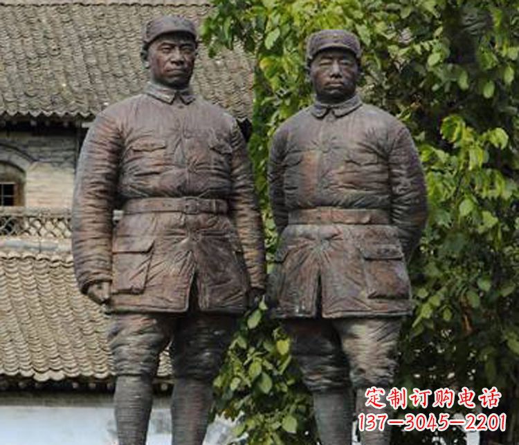福建铜雕解放军战士人物雕塑