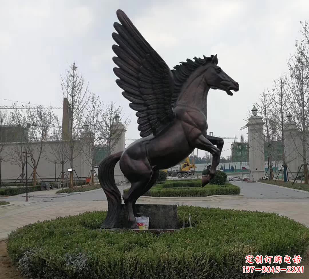 福建铜雕景观飞马