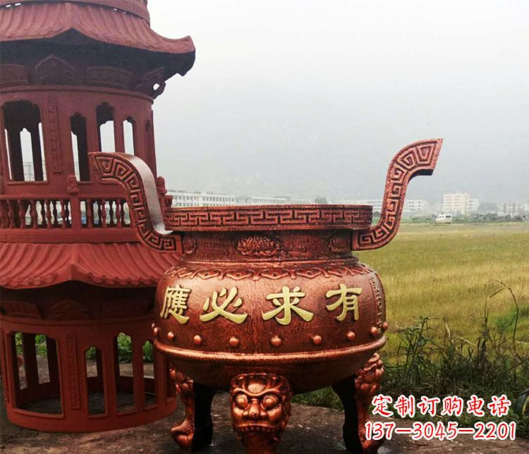 福建铜雕景观香炉