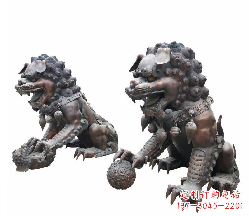 福建铜雕酒店镇宅招财麒麟雕塑
