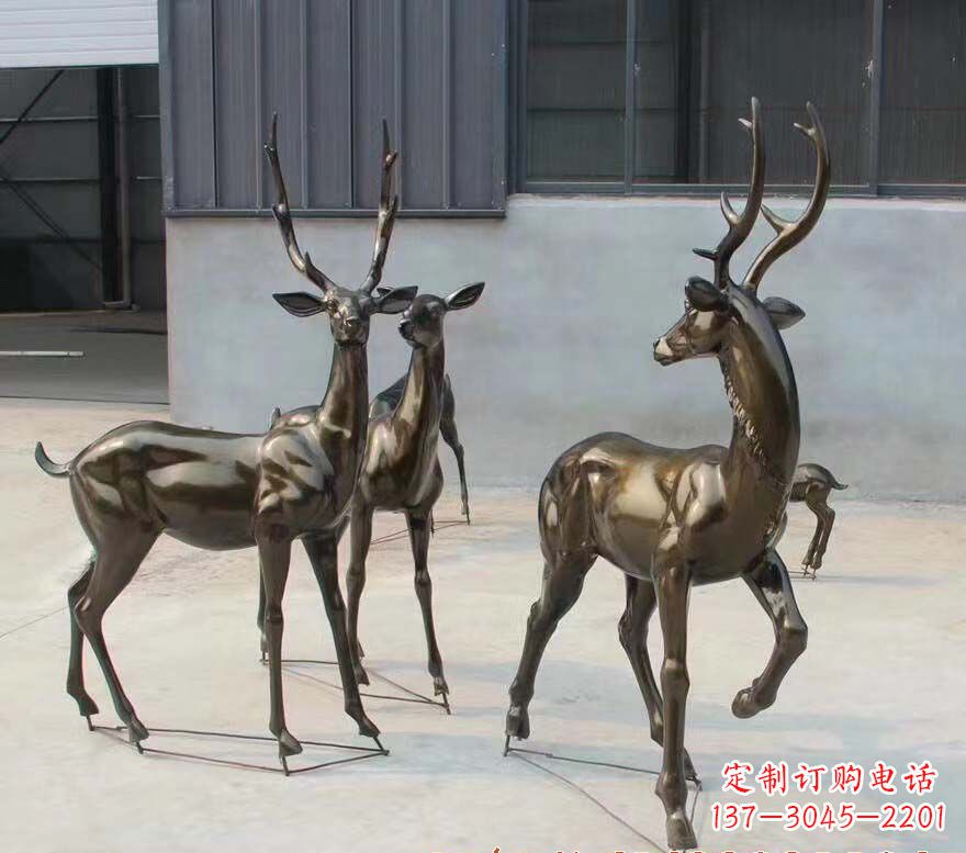 福建铜雕鹿群雕塑