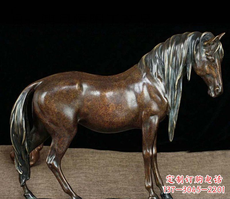 福建铜雕马公园动物摆件