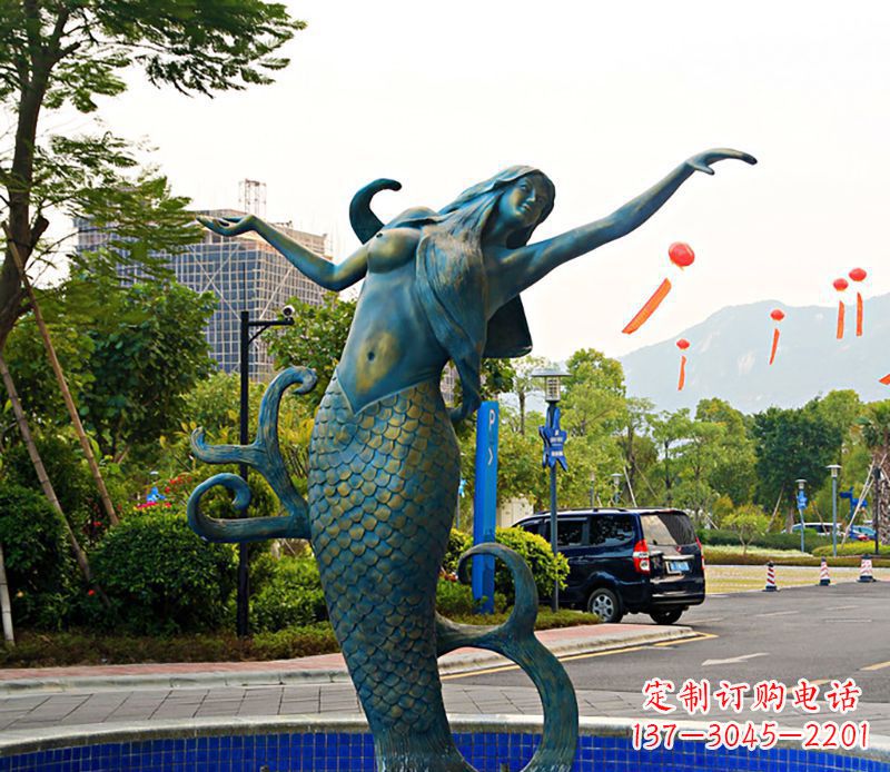 福建铜雕美人鱼
