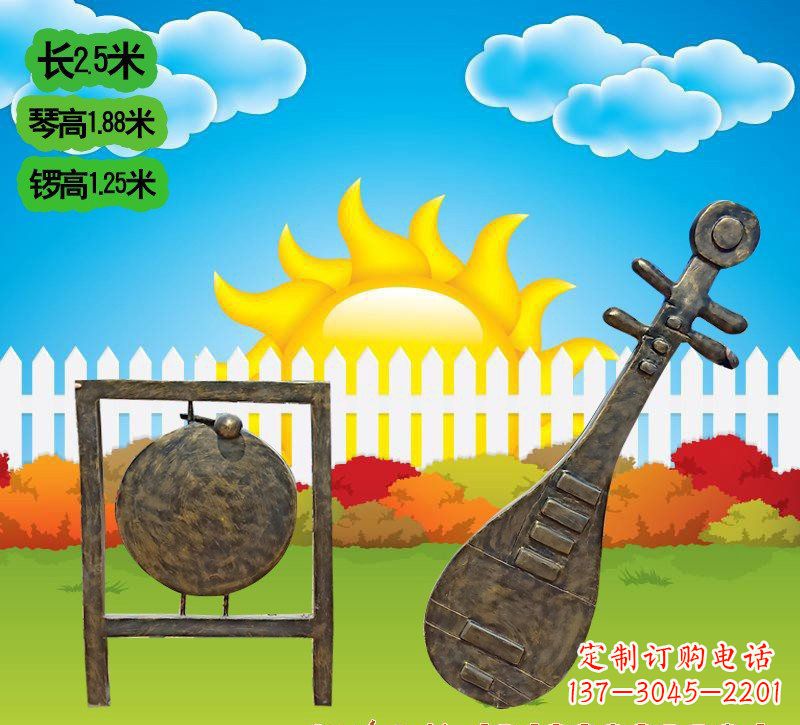 福建铜雕琵琶雕塑