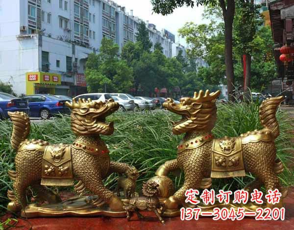 福建铜雕麒麟神兽