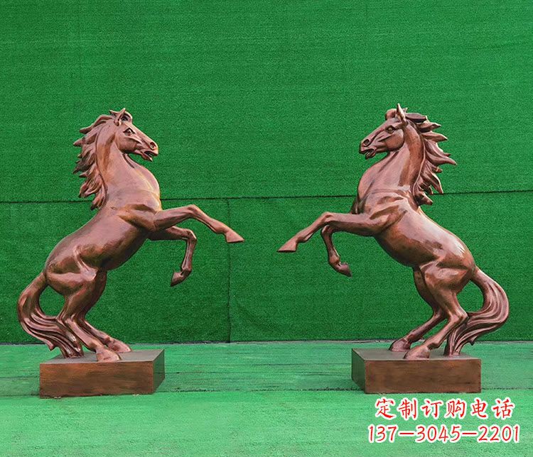 福建铜雕企业马到成功立马
