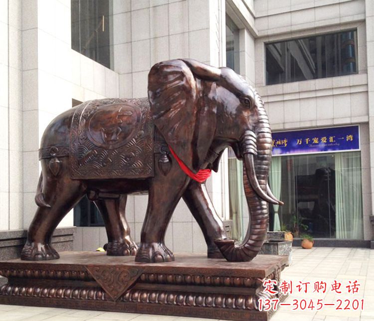 福建铜雕企业招财大象