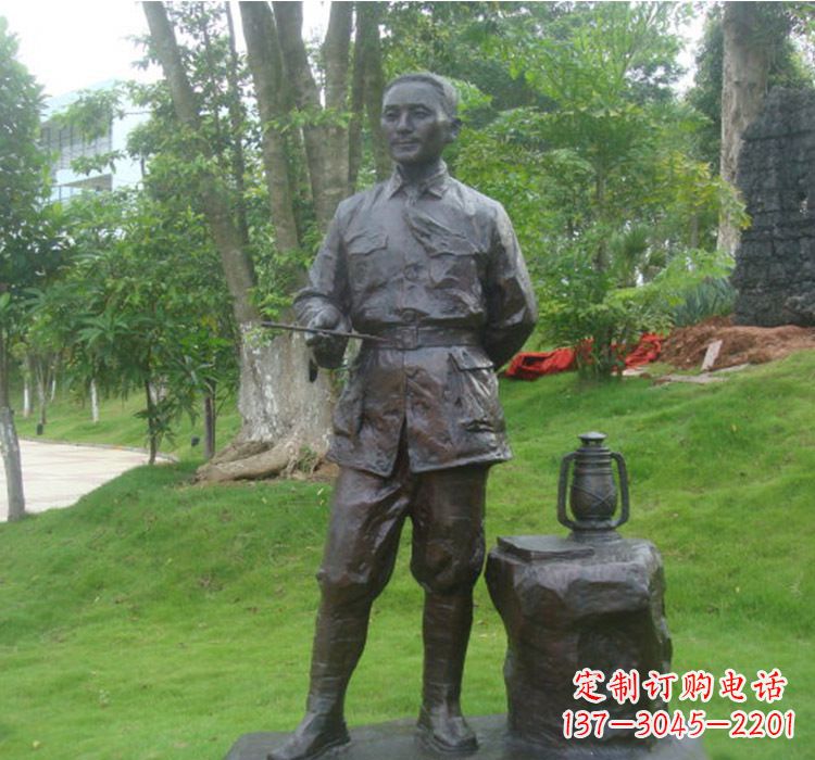 福建铜雕青年时期邓小平