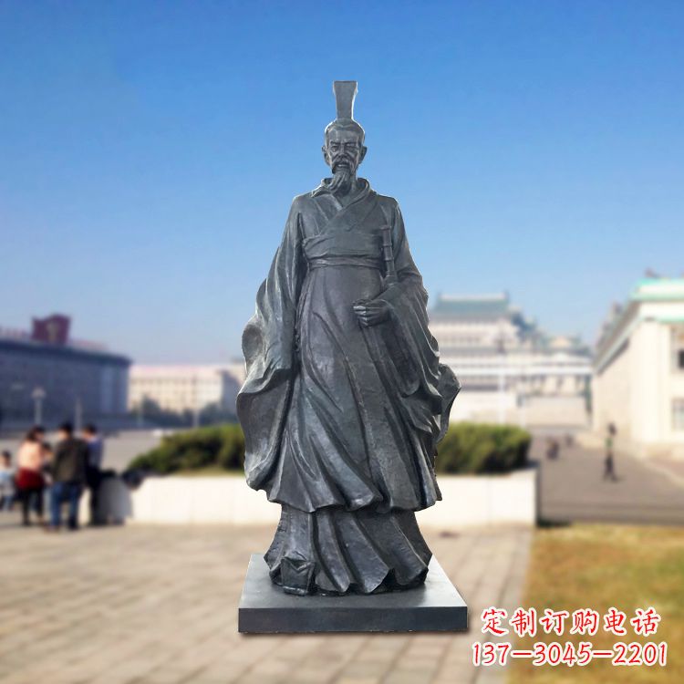 福建铜雕屈原塑像