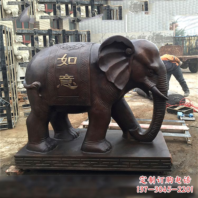 福建铜雕如意大象