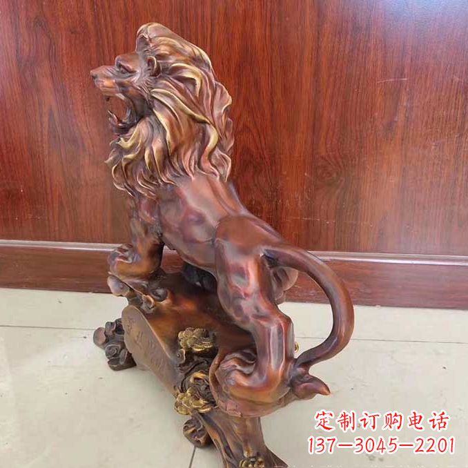 福建铜雕狮子动物雕塑摆件