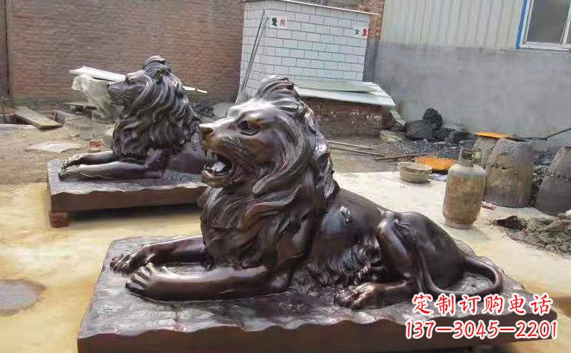 福建铜雕狮子户外摆件镇宅动物雕塑