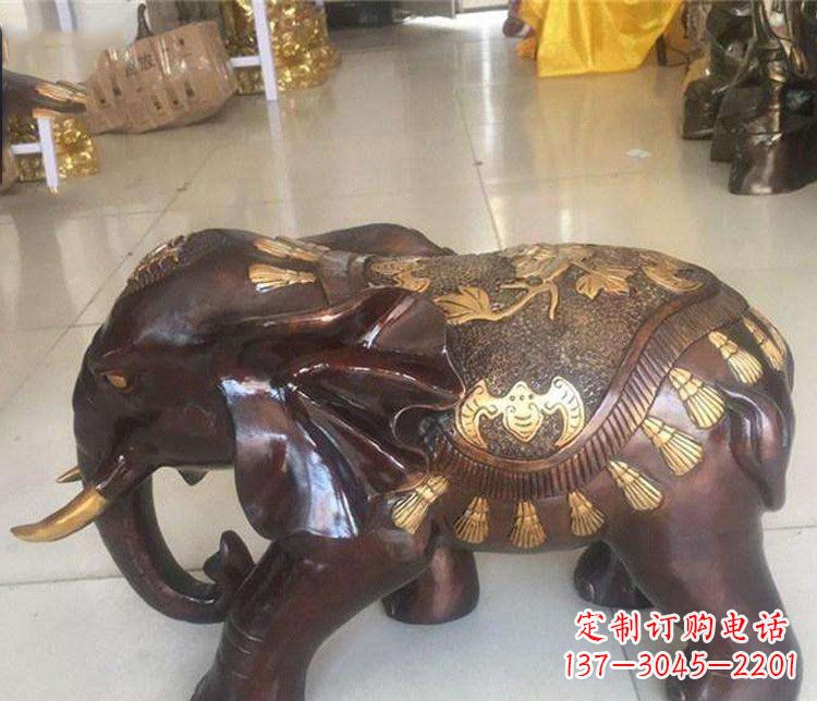 福建铜雕室内装饰小象雕塑摆件