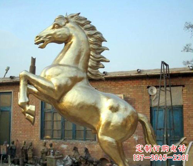 福建铜雕室商场招财动物马雕塑