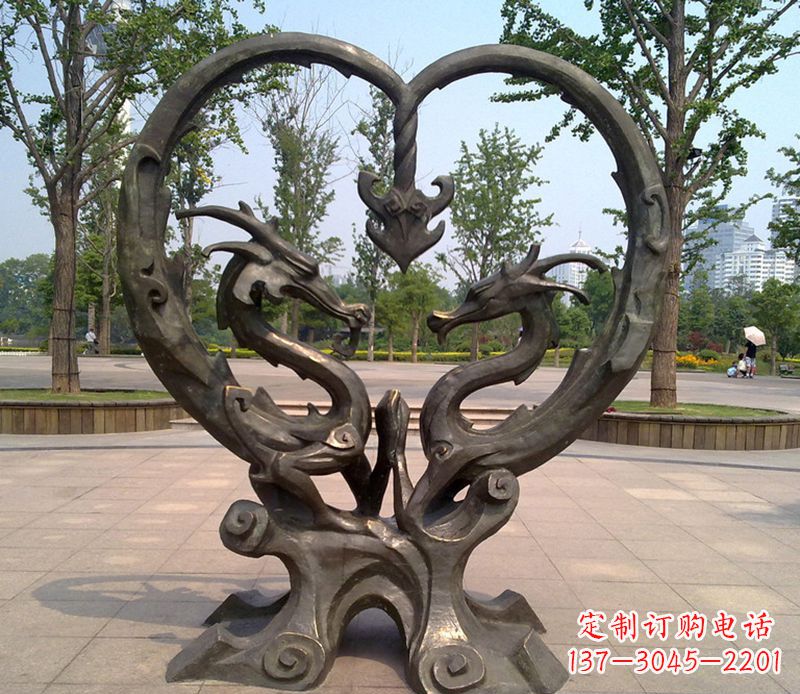 福建铜雕双龙戏珠