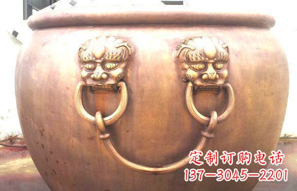 福建铜雕水缸寺庙景观雕塑_1