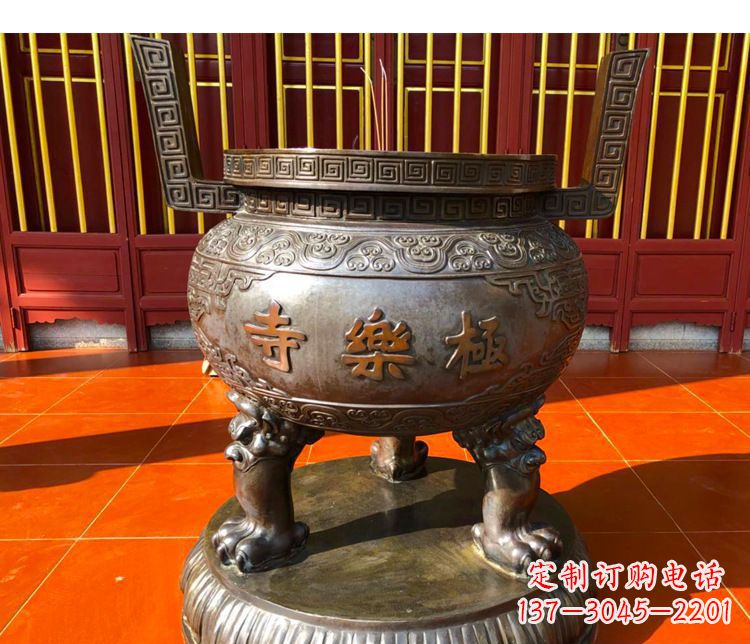 福建铜雕寺庙景观香炉