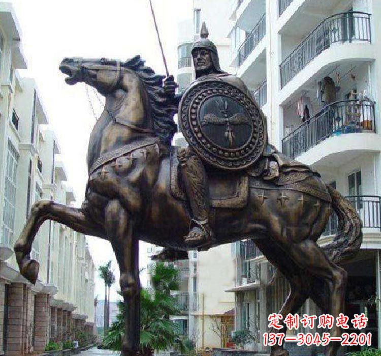 福建铜雕西方骑马的人物